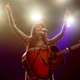 Kacey Musgraves with middle fingers raised